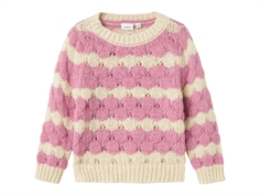 Name It mauve orchid stribet striktrøje